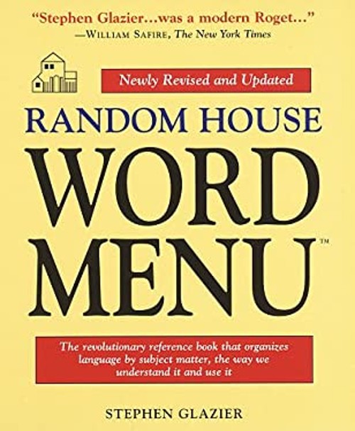 Random House Word Menu Hardcover Stephen Glazier