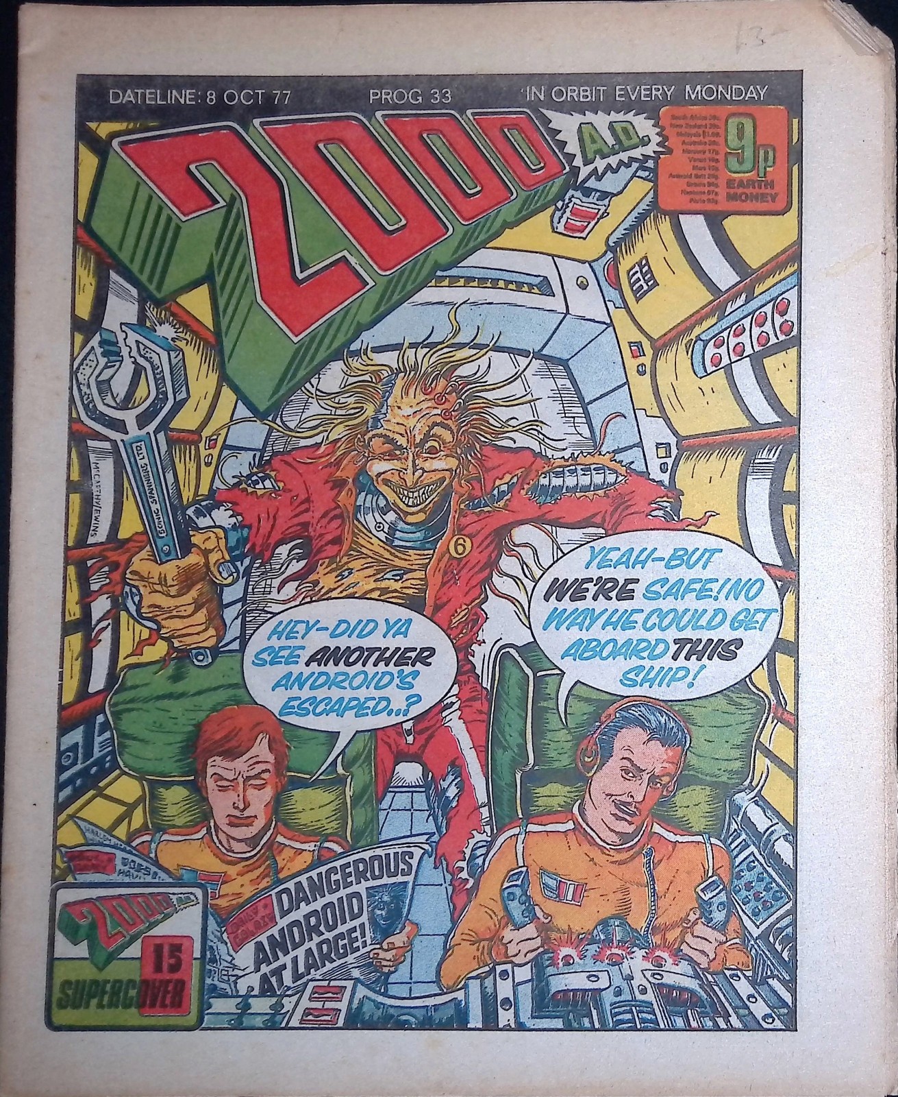 2000AD Prog 33 8 October 1977 F/VF