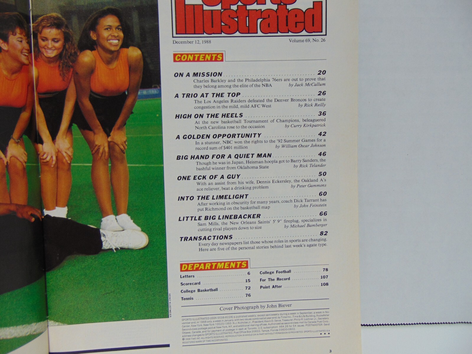 Sports Illustrated Magazine Volume 69 Issue 26 December 12 1988 Charles Barkley
