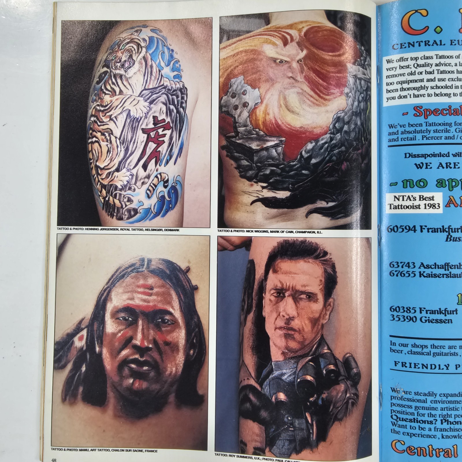 Vintage 1990s Lot Of 3 Tattoo Magazines Issue #116-118