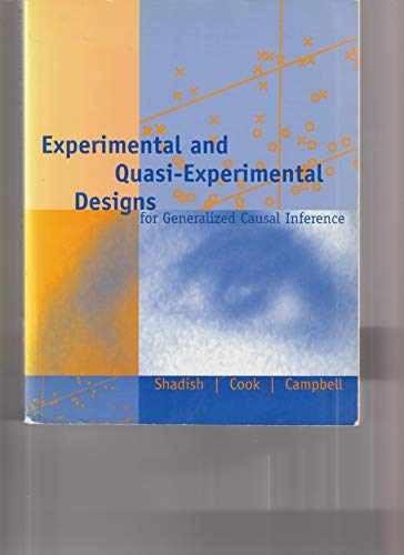 Experimental and – Paperback, by Shadish William R.; – Acceptable