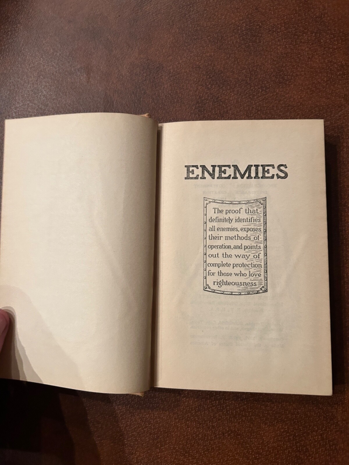 Enemies- J.F. Rutherford- Hardcover- 1937- Watch Tower Bible and Tract Society