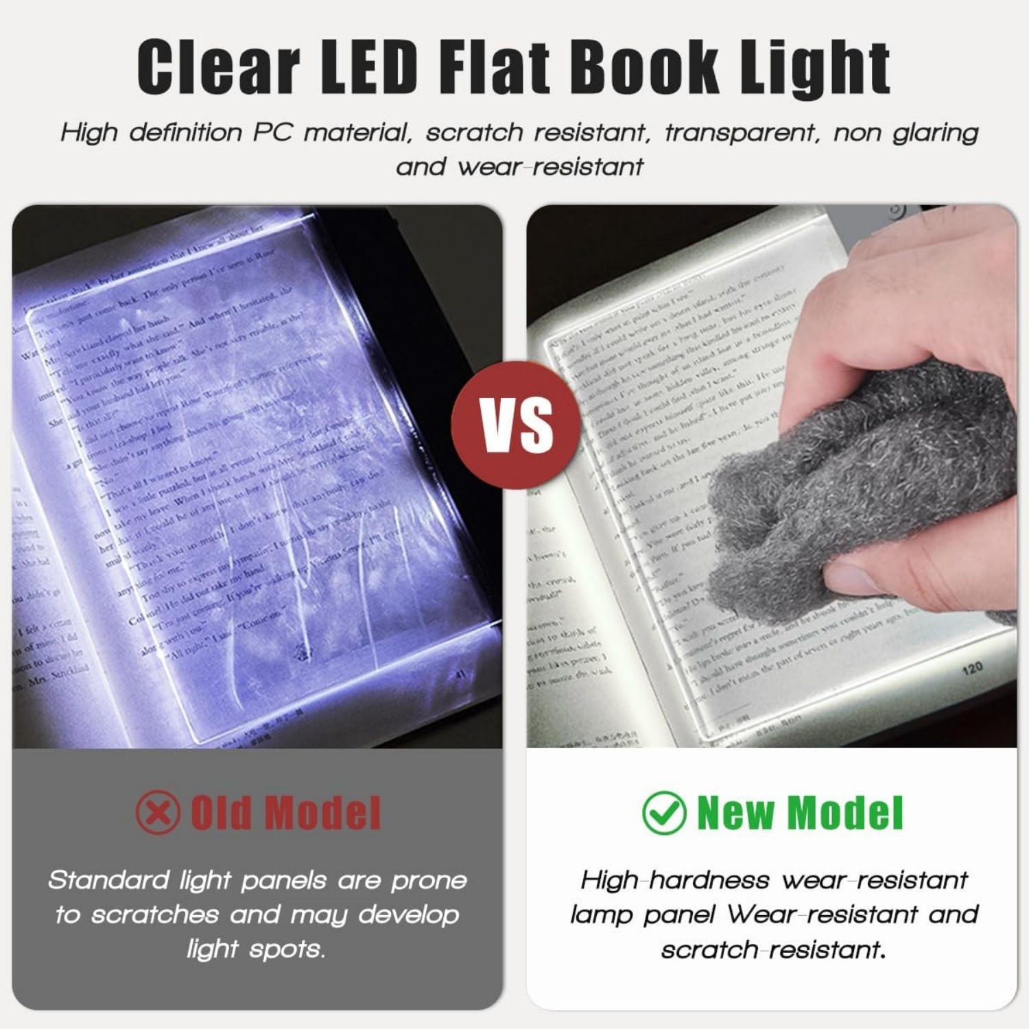 LED Book Reading Light & Night Light 2-in-1, USB Rechargeable w/ 3 Color Modes
