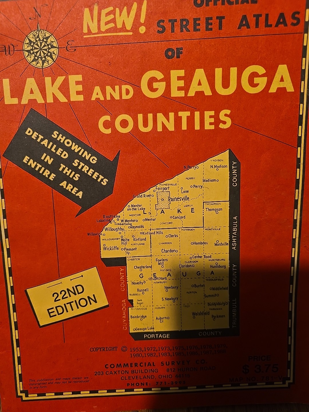 Commercial Survey Co. Street Atlas Lake Counties 22nd ed 1988 MY0005