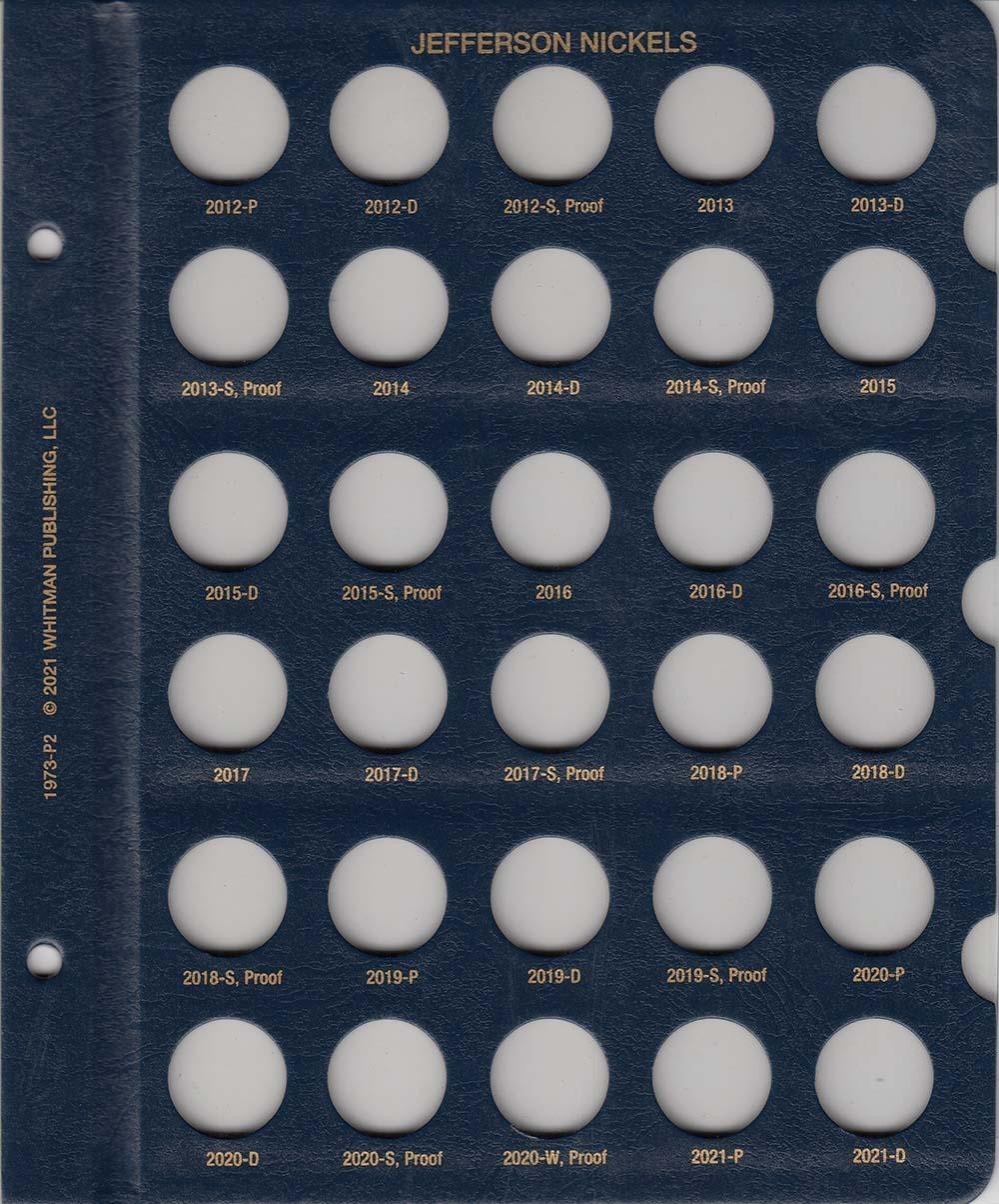 Album For Jefferson Nickel Coins 2004-2024 + 20 Blank Whitman Classic 1975 New