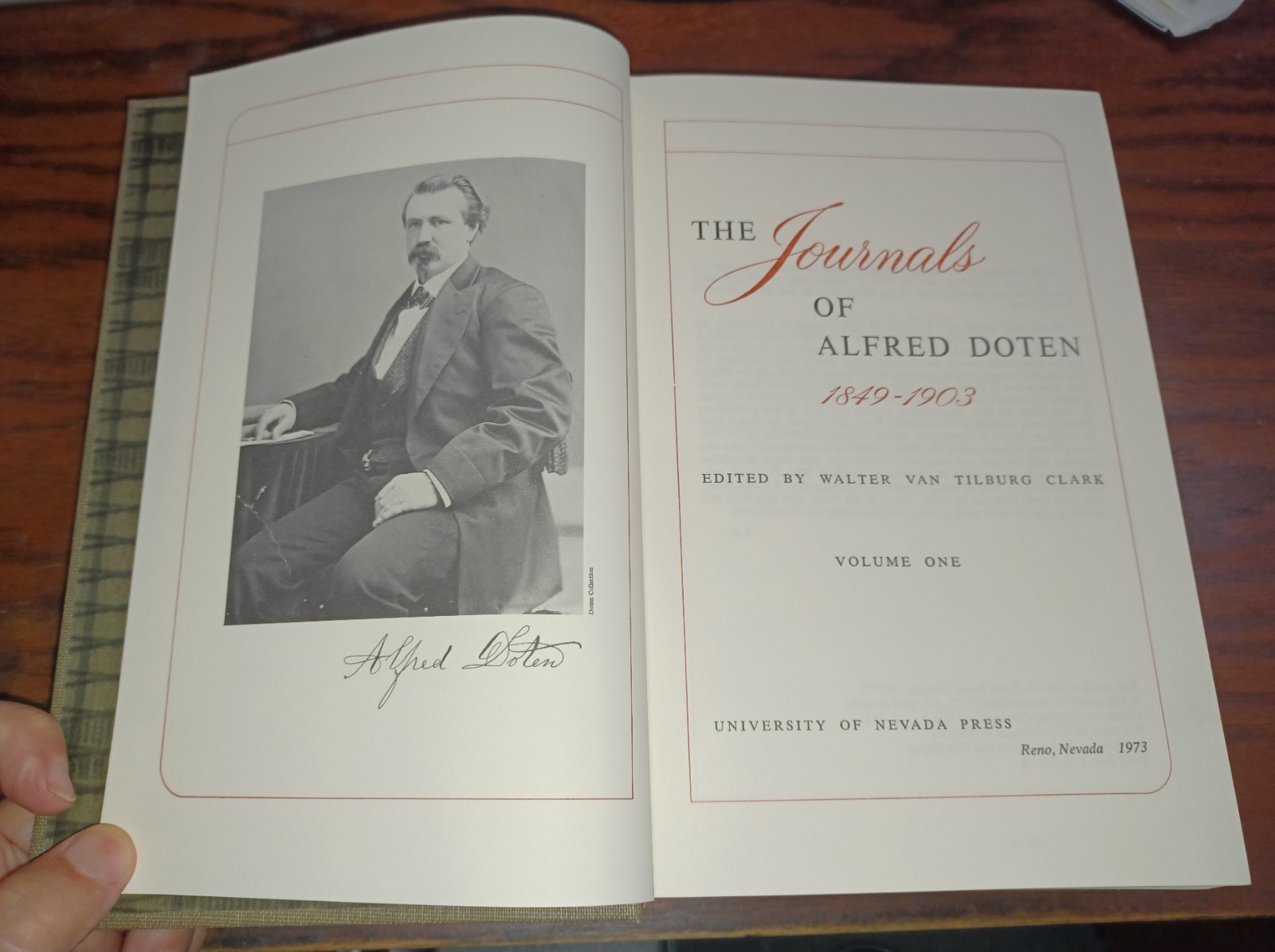 Journals of Alfred Doten Volume I: 1849-1864 / FULL-CLOTH HB ILL / AMERICAN WEST