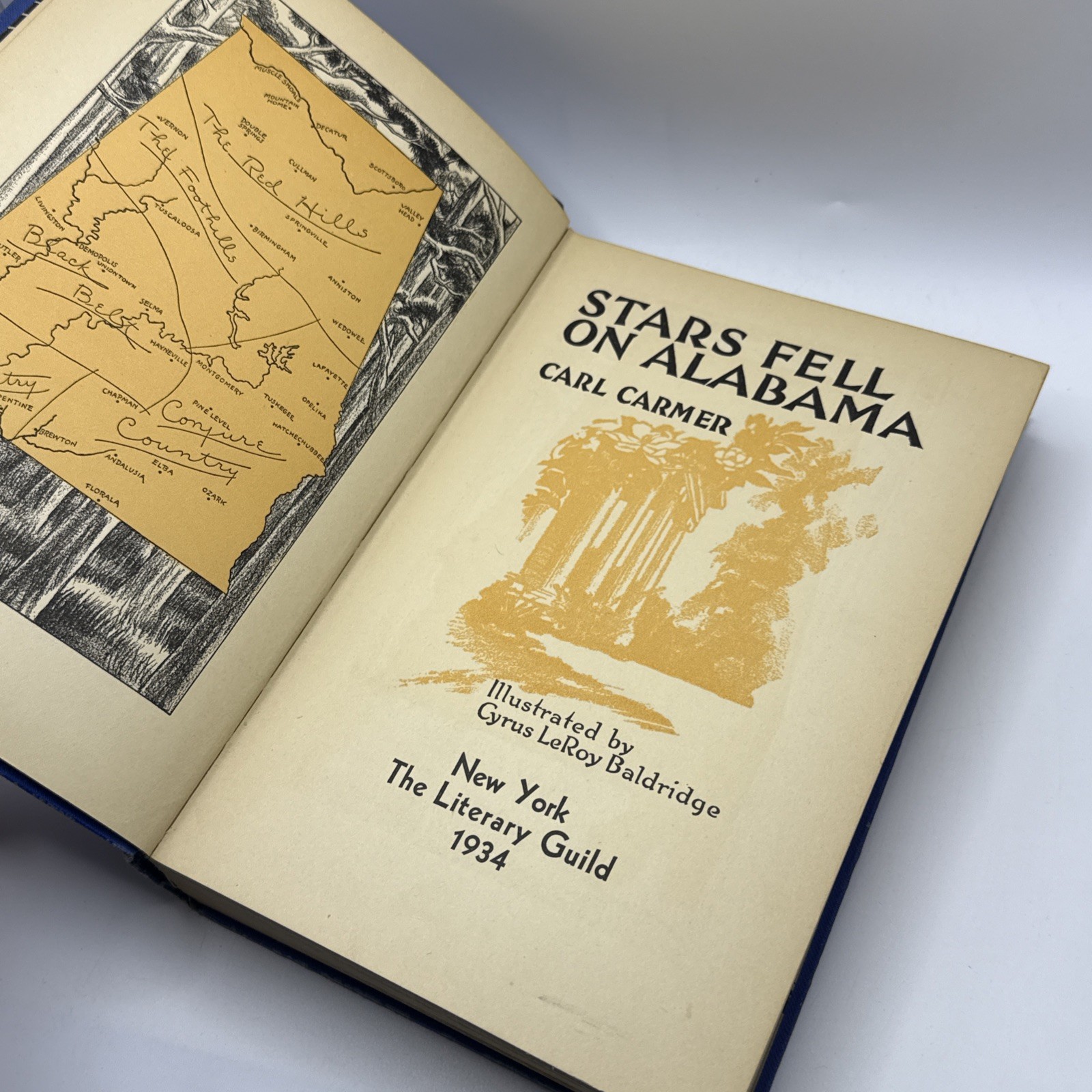 STARS FELL ON ALABAMA Carl Carmer. Literary Guild, 1934. Apparent 1st.