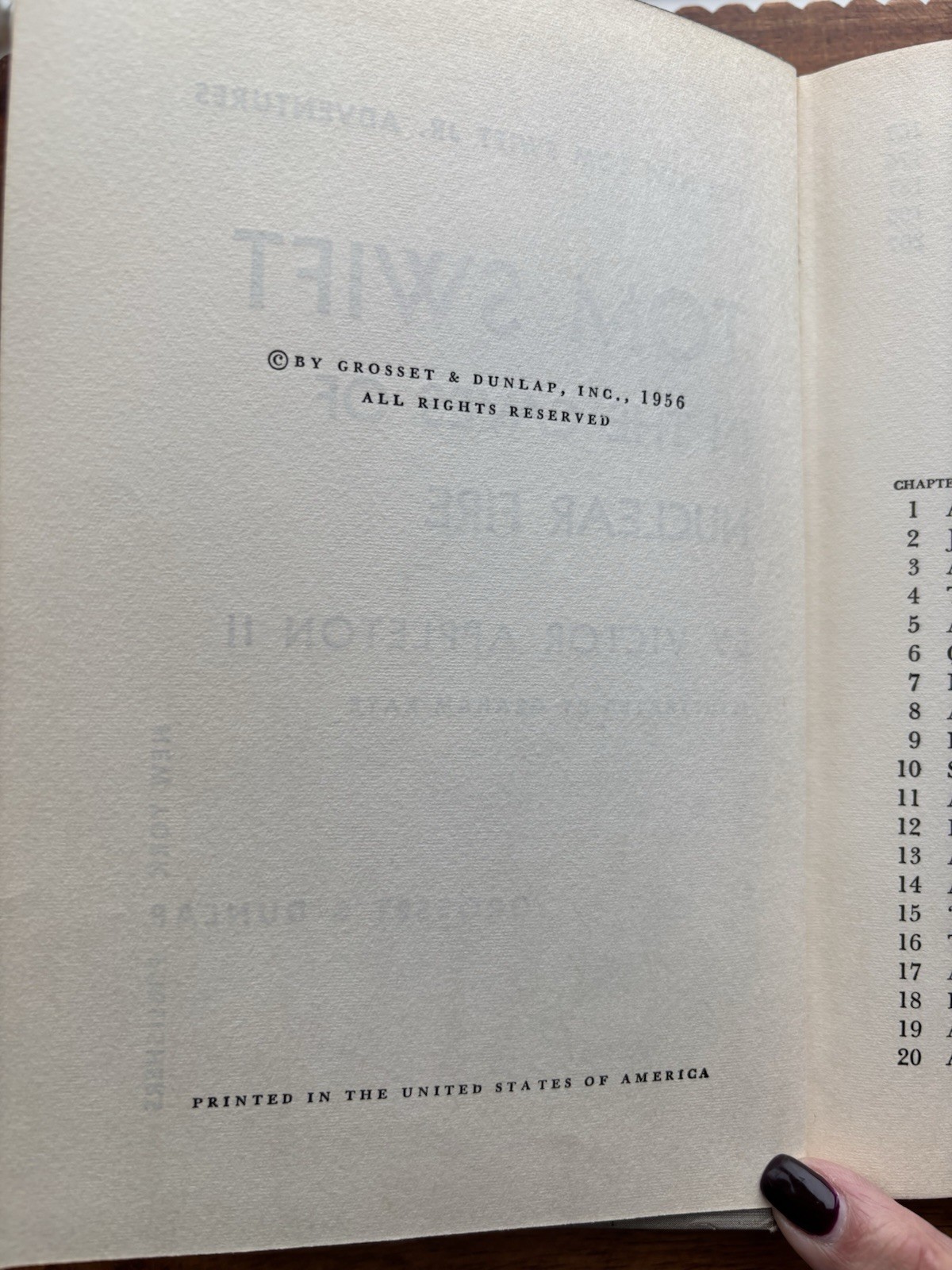 Tom Swift #8 In the Caves of Nuclear Fire, Victor Appleton, 1956 Edition Hardcov