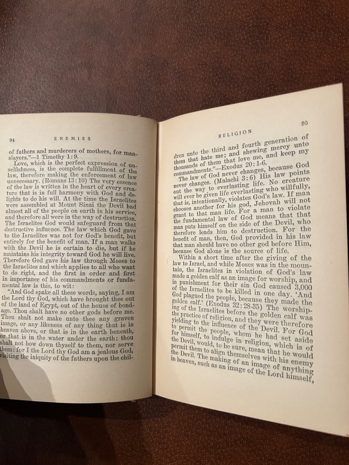 Enemies- J.F. Rutherford- Hardcover- 1937- Watch Tower Bible and Tract Society