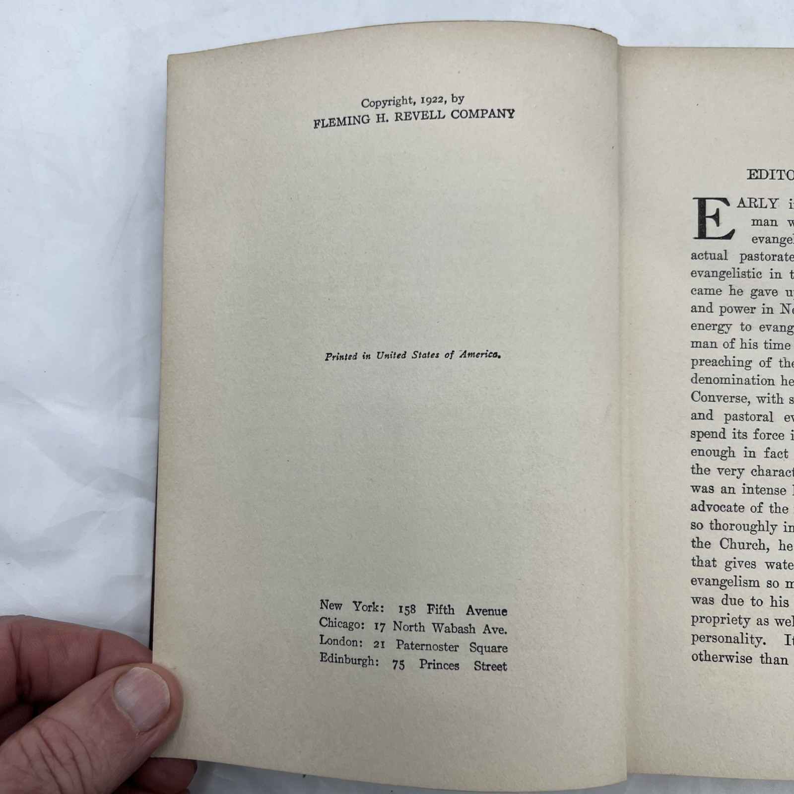 Evangelistic Sermons by J. Wilbur Chapman HB/no DJ 1922