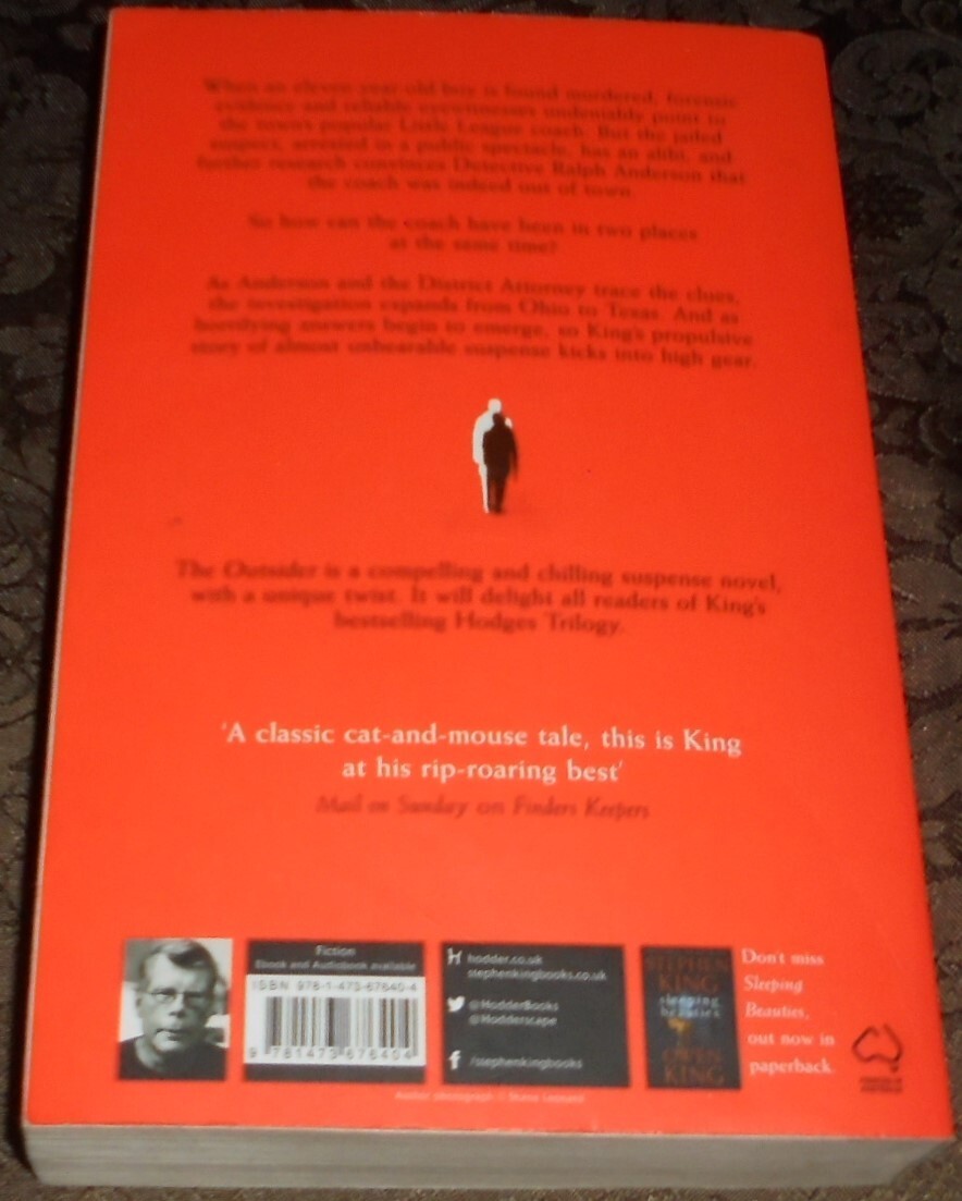 STEPHEN KING OUTSIDER BOOK 2018 (475 PAGES)