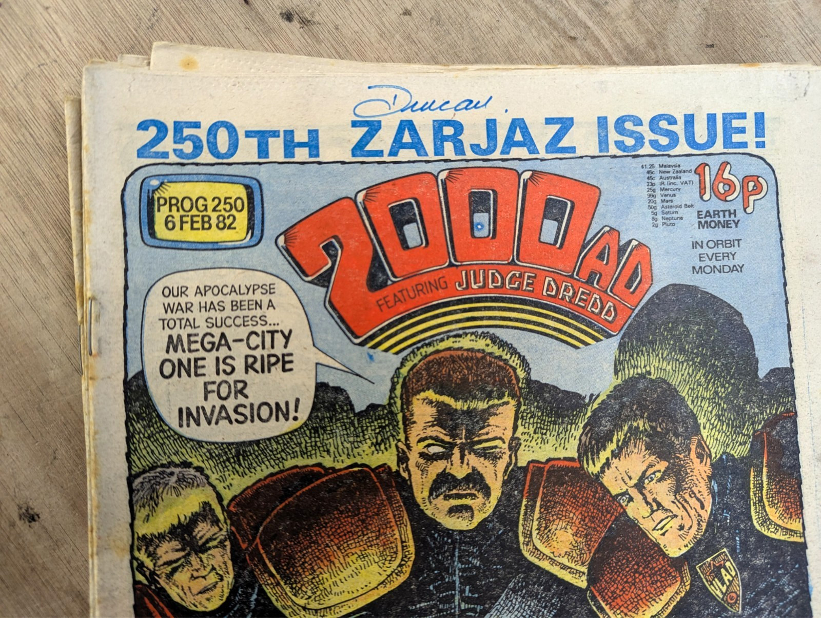 2000 AD Comic Bundle Progs 243-252 (10 Issues) Dec 1981 – Feb 1982 Vintage Lot