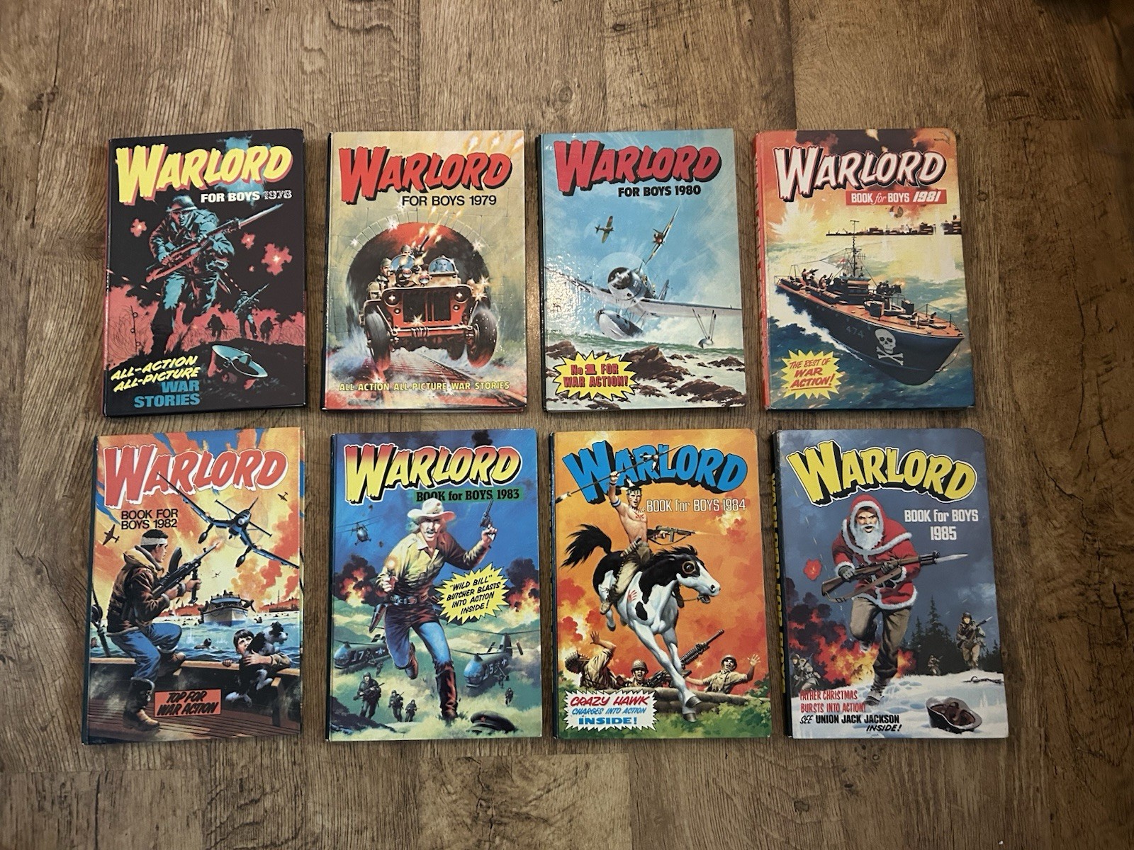 Warlord Annuals 1978–1985 Complete Run x8 IPC Vintage War Comic Books