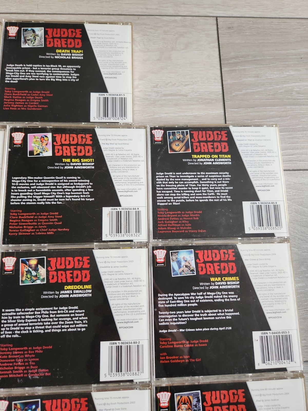 2000 AD CD 1 To 18 Full Set audio books Judge Dredd Strontium Dog Simon Pegg