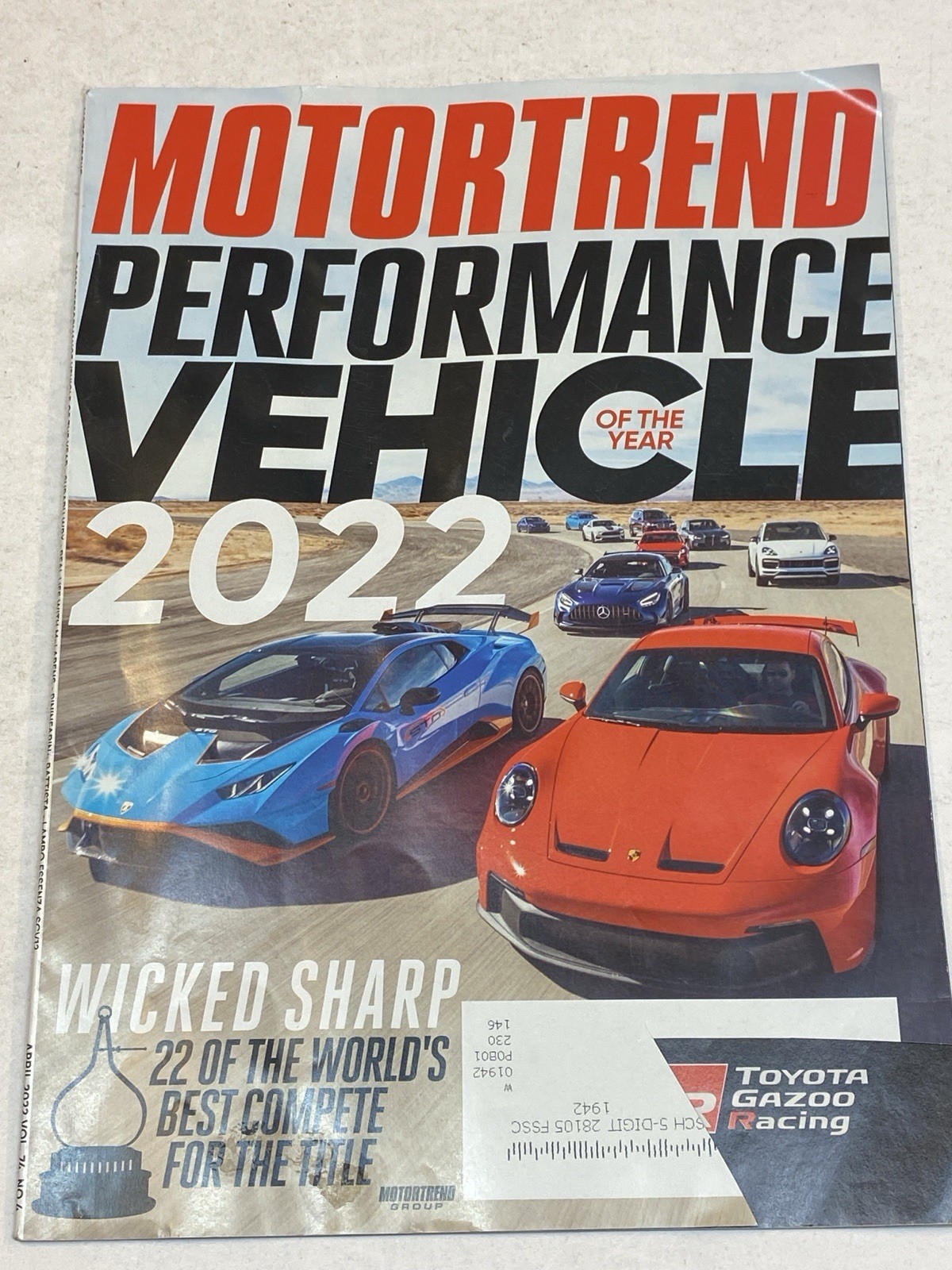 Motor Trend Magazine Cars Apr 2022 Performance Vehicle of the Year Wicked Sharp