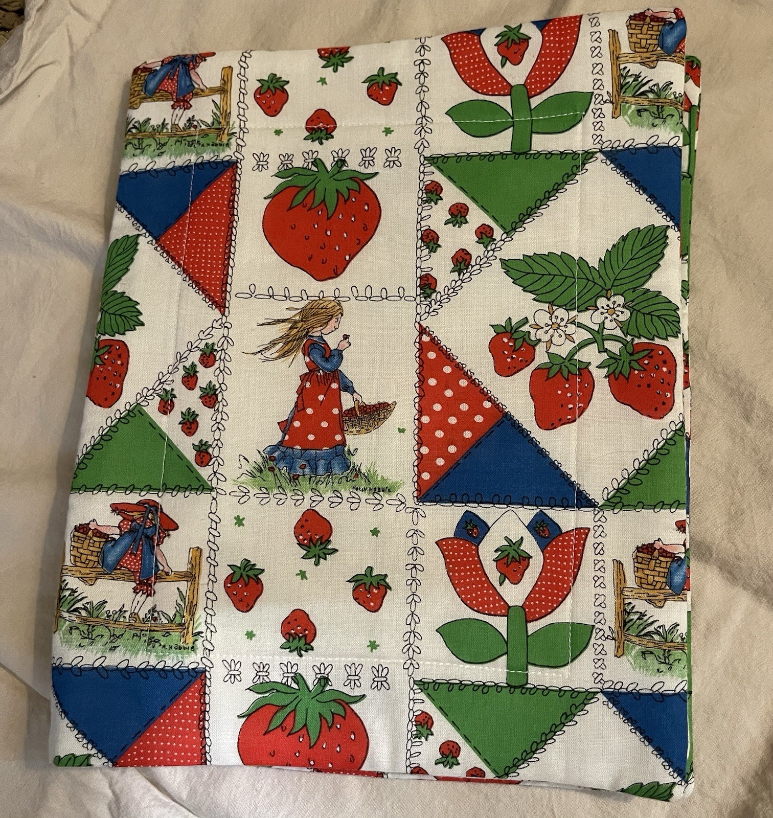 Vtg Handmade Sewn Childs Busy Book Cloth Learning Activity Book 1970’s Quilted