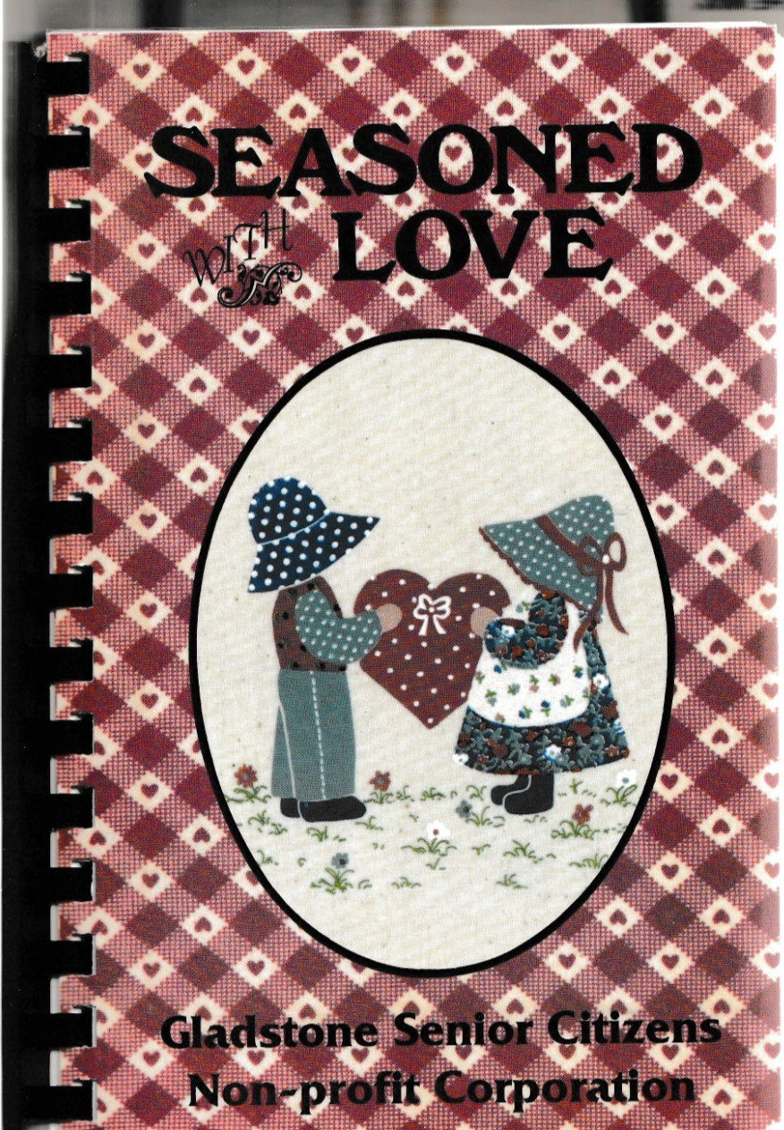 GLADSTONE SENIOR CITIZENS NON-PROFIT CORP. MI 1993 COOKBOOK Recipes 162 pages